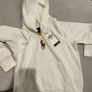 Polo by Ralph Lauren Kids' Cream Hoodie with Embroidered Logo